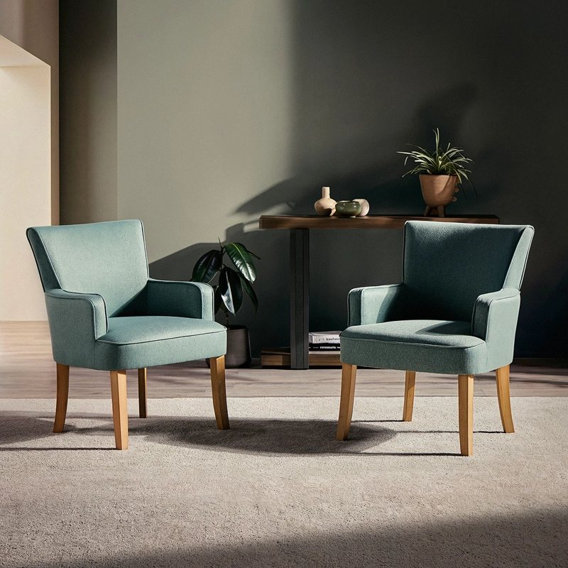 SET 2 POLTRONAS EMILY II TELA TAUPE - 3