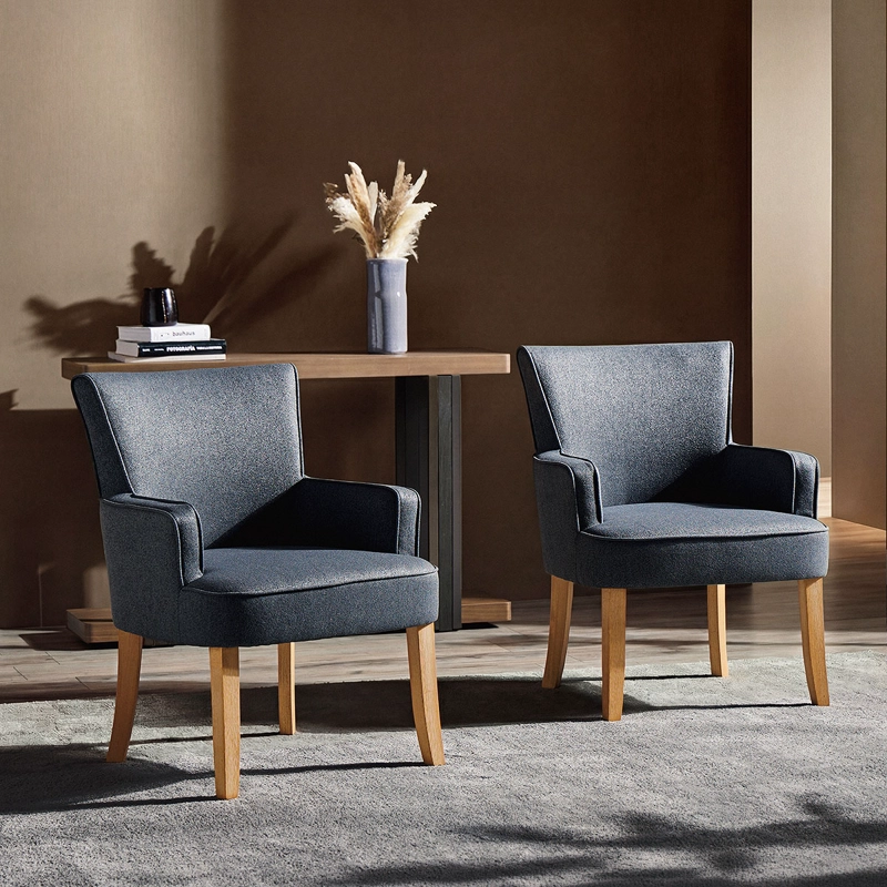SET 2 POLTRONAS EMILY II TELA TAUPE - 3