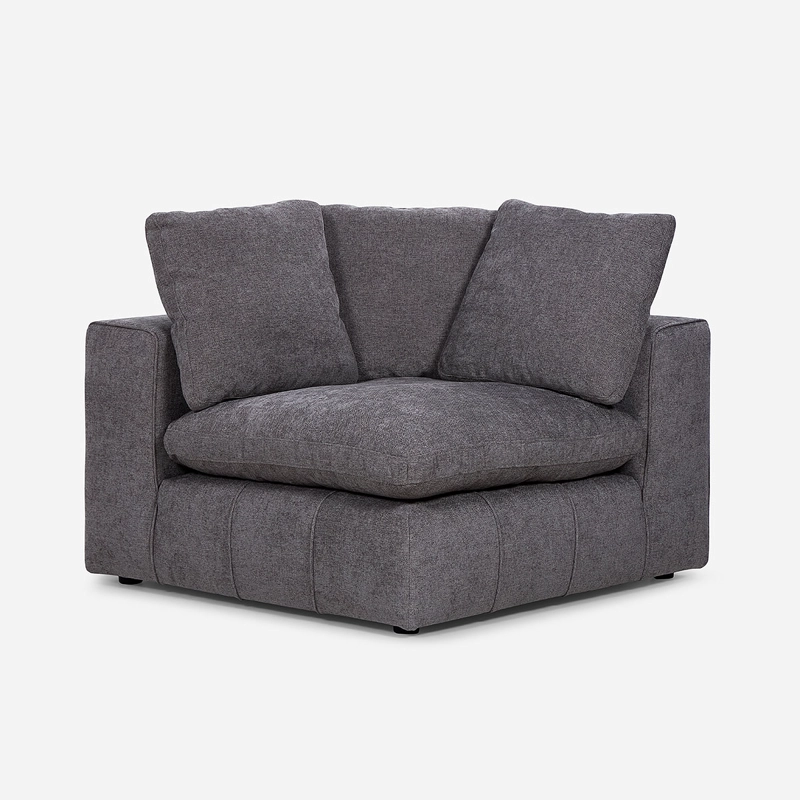 ESQUINERO DORNIE TELA GRIS - 1