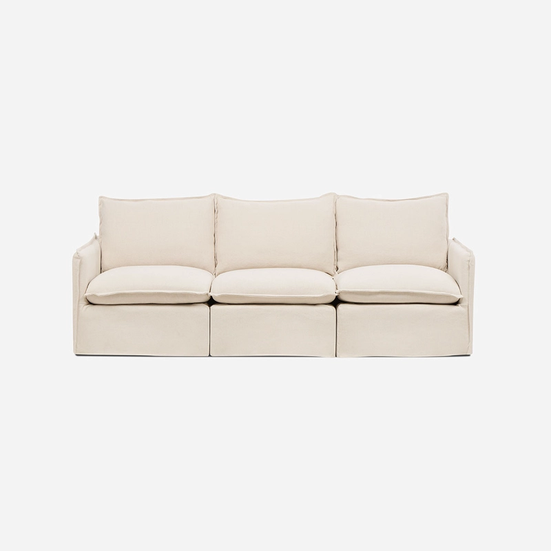 SOFA MODULAR TERRA 3 PIEZAS TELA CRUDO - 2