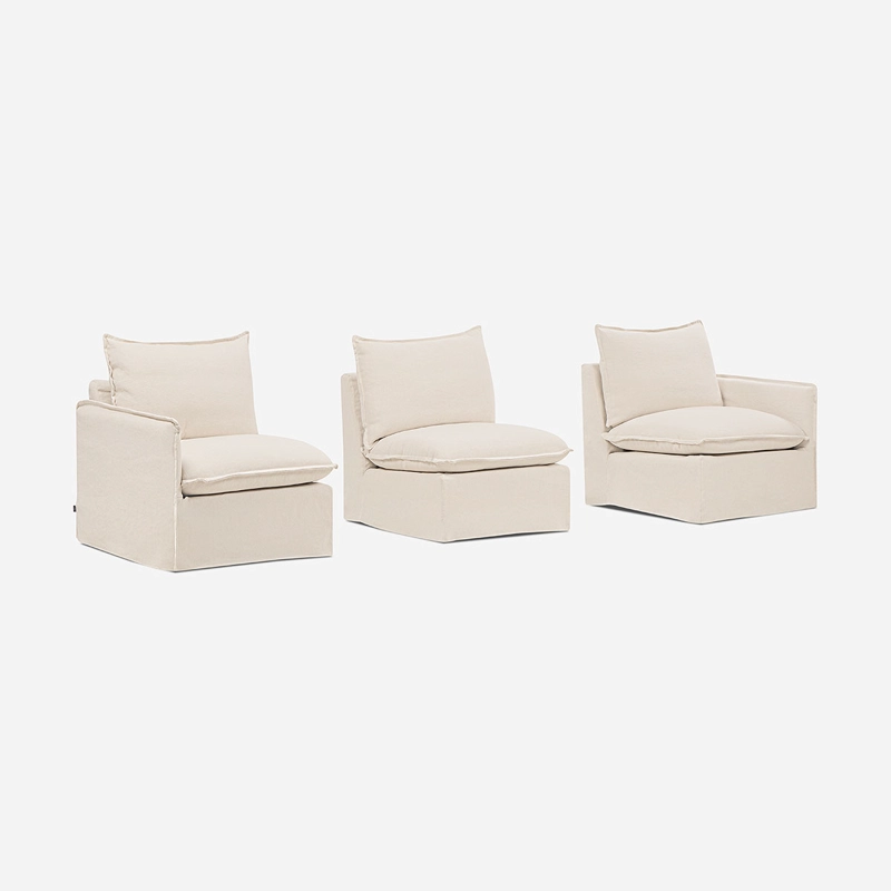 SOFA MODULAR TERRA 3 PIEZAS TELA CRUDO - 5