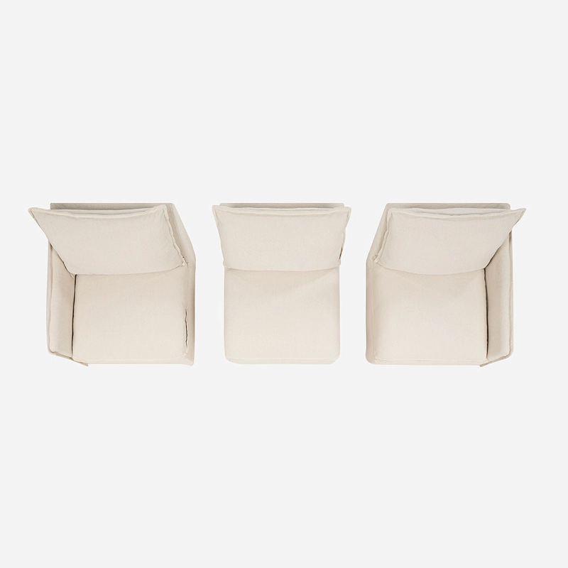 SOFA MODULAR TERRA 3 PIEZAS TELA CRUDO - 9