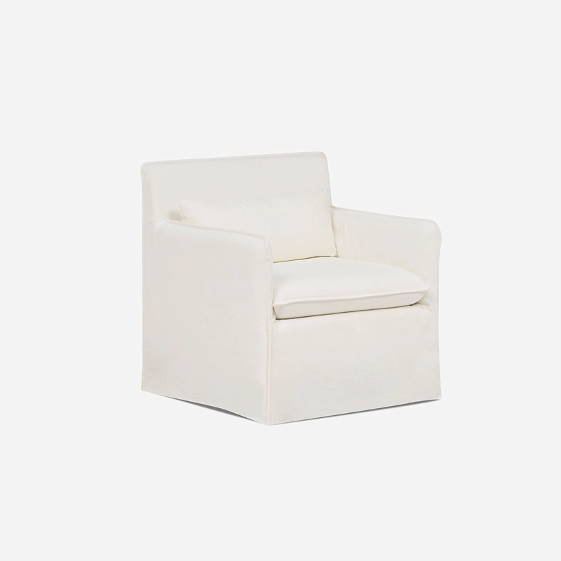 SILLON LAZCANO 1 CUERPO TELA BLANCO - 1