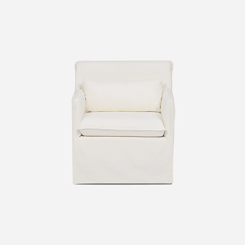 SILLON LAZCANO 1 CUERPO TELA BLANCO - 2