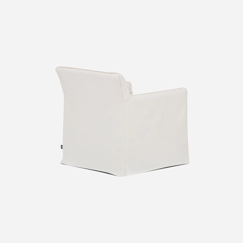 SILLON LAZCANO 1 CUERPO TELA BLANCO - 4
