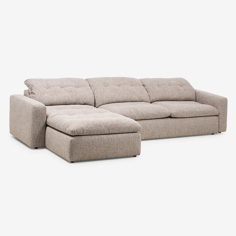 SECCIONAL CASTELLI IZQUIERDO TELA TAUPE - 1