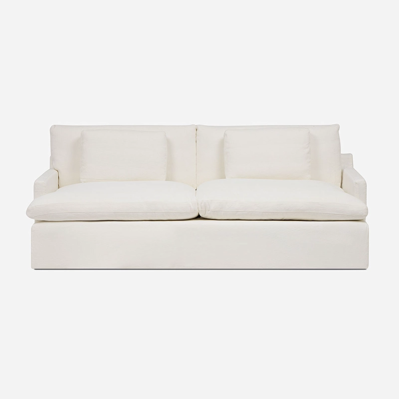 SOFA AGUASCAL 3 CUERPOS TELA BLANCA - 2