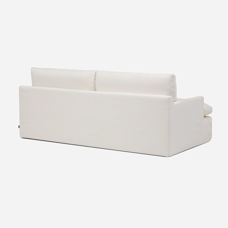 SOFA AGUASCAL 3 CUERPOS TELA BLANCA - 4