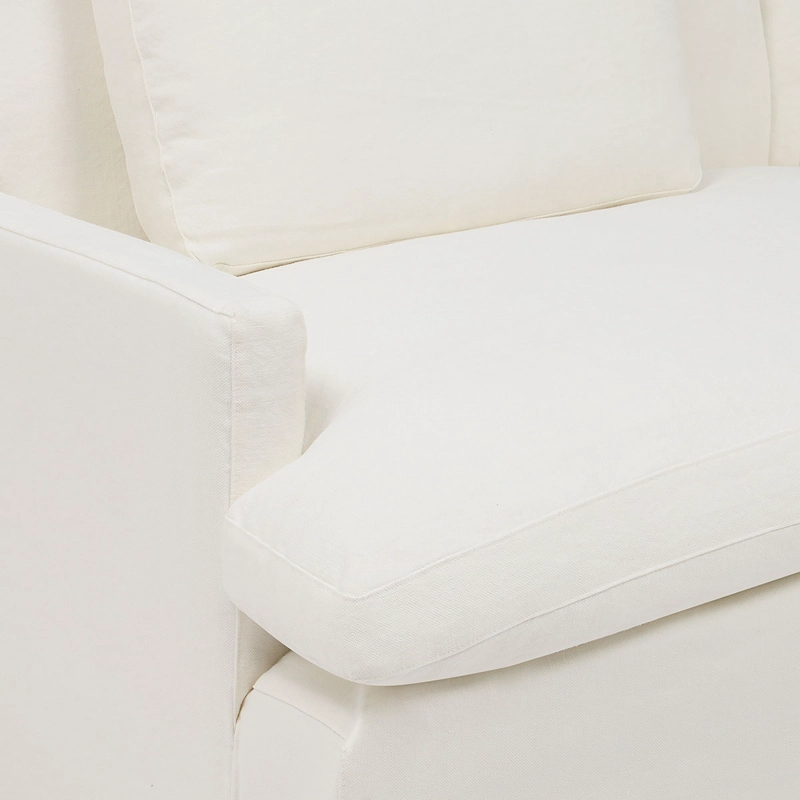 SOFA AGUASCAL 3 CUERPOS TELA BLANCA - 5