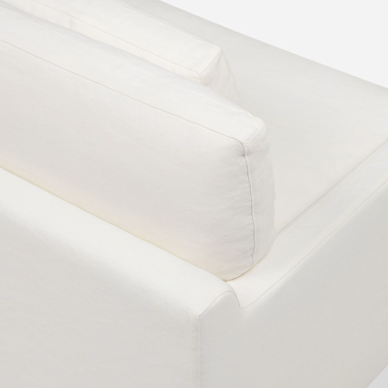 SOFA AGUASCAL 3 CUERPOS TELA BLANCA - 7