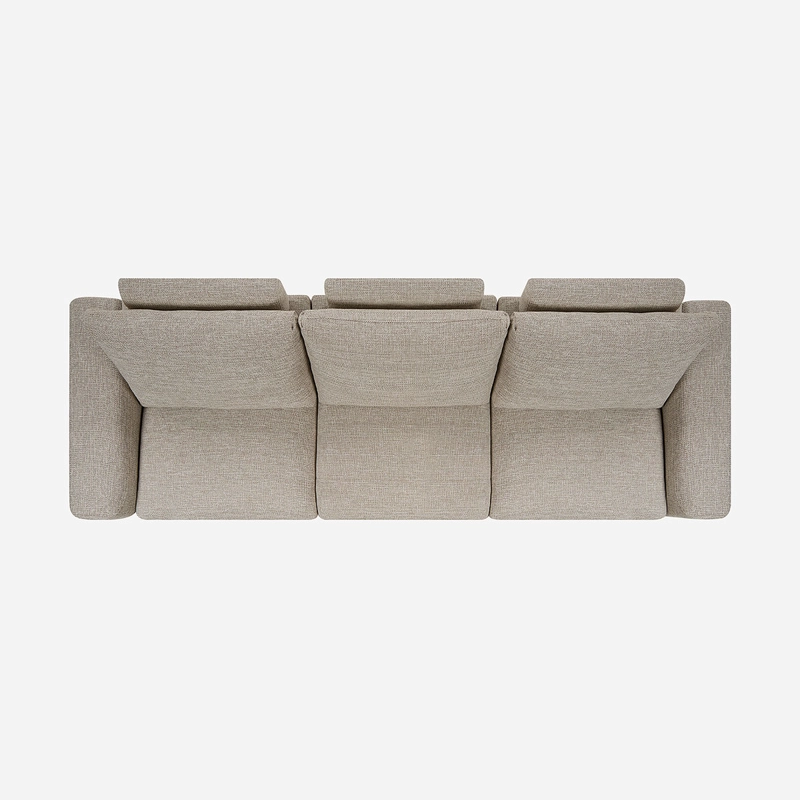 SOFA MODULAR KAMEN RECLINABLE 3 PIEZAS ELE CTRICO BEIGE - 4