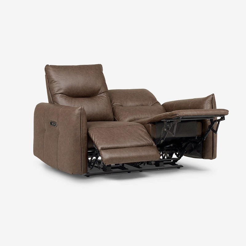 SOFA RECLINABLE KANO 2 CUERPOS ELE CTRICO TELA CAFE - 2