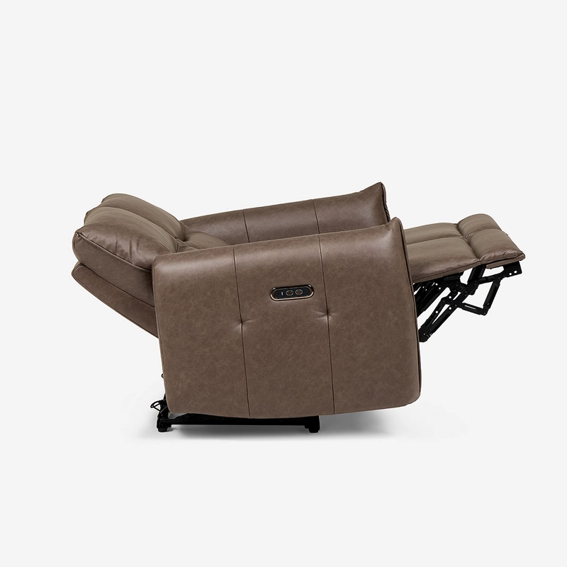 SOFA RECLINABLE KANO 2 CUERPOS ELE CTRICO TELA CAFE - 8