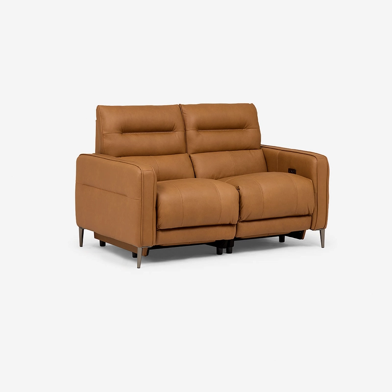 SOFA RECLINABLE MONTALVO 2 CUERPOS CUERO/PVC ELE CTRICO - 1