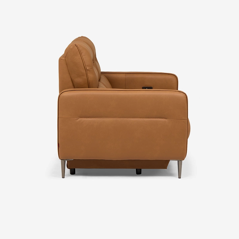 SOFA RECLINABLE MONTALVO 2 CUERPOS CUERO/PVC ELE CTRICO - 4