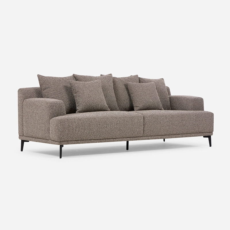 SOFA SOHO 3 CUERPOS TELA MARRON - 1