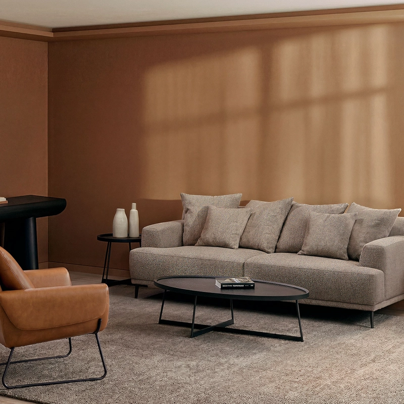 SOFA SOHO 3 CUERPOS TELA MARRON - 2