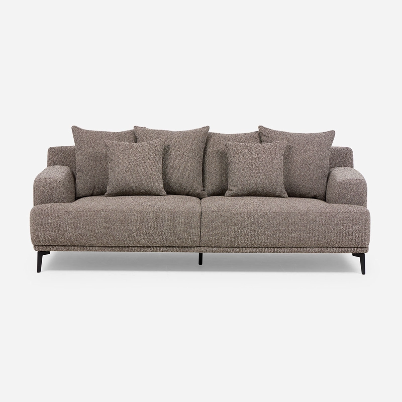 SOFA SOHO 3 CUERPOS TELA MARRON - 3