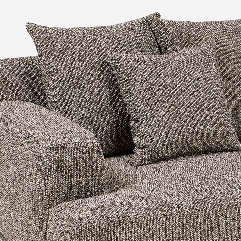 SOFA SOHO 3 CUERPOS TELA MARRON - 6