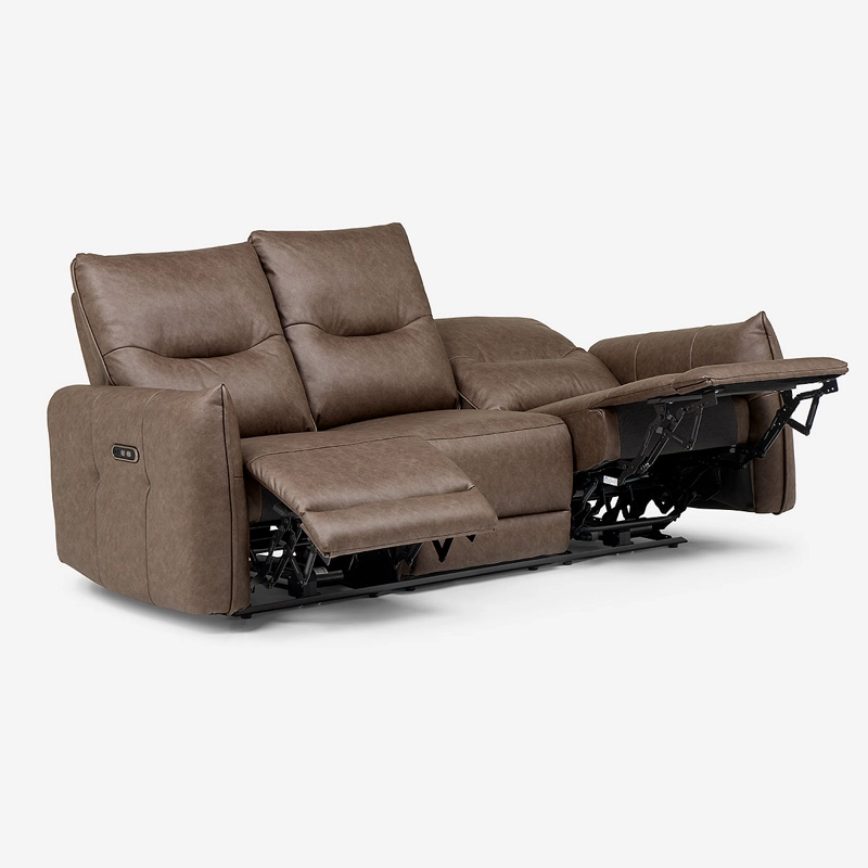 SOFA RECLINABLE KANO 3 CUERPOS ELE CTRICO TELA CAFE - 2