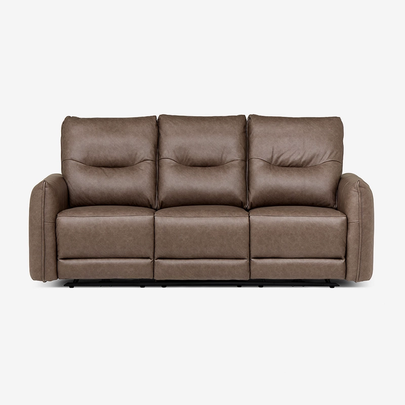 SOFA RECLINABLE KANO 3 CUERPOS ELE CTRICO TELA CAFE - 3