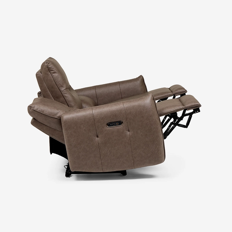 SOFA RECLINABLE KANO 3 CUERPOS ELE CTRICO TELA CAFE - 7