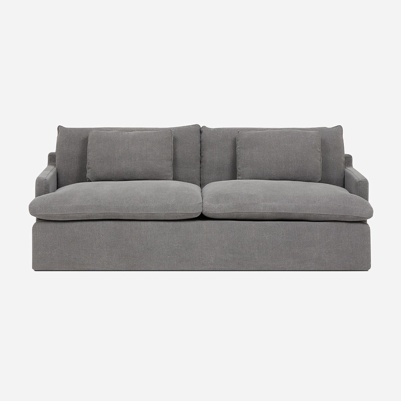 SOFA AGUASCAL 3 CUERPOS TELA GRAFITO - 2