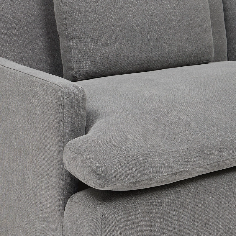 SOFA AGUASCAL 3 CUERPOS TELA GRAFITO - 5