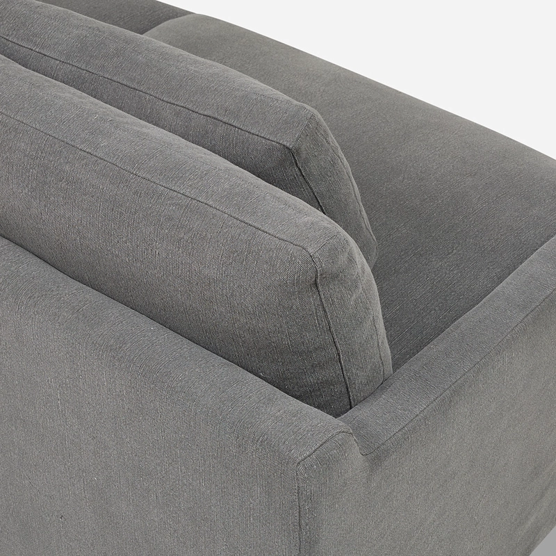 SOFA AGUASCAL 3 CUERPOS TELA GRAFITO - 7