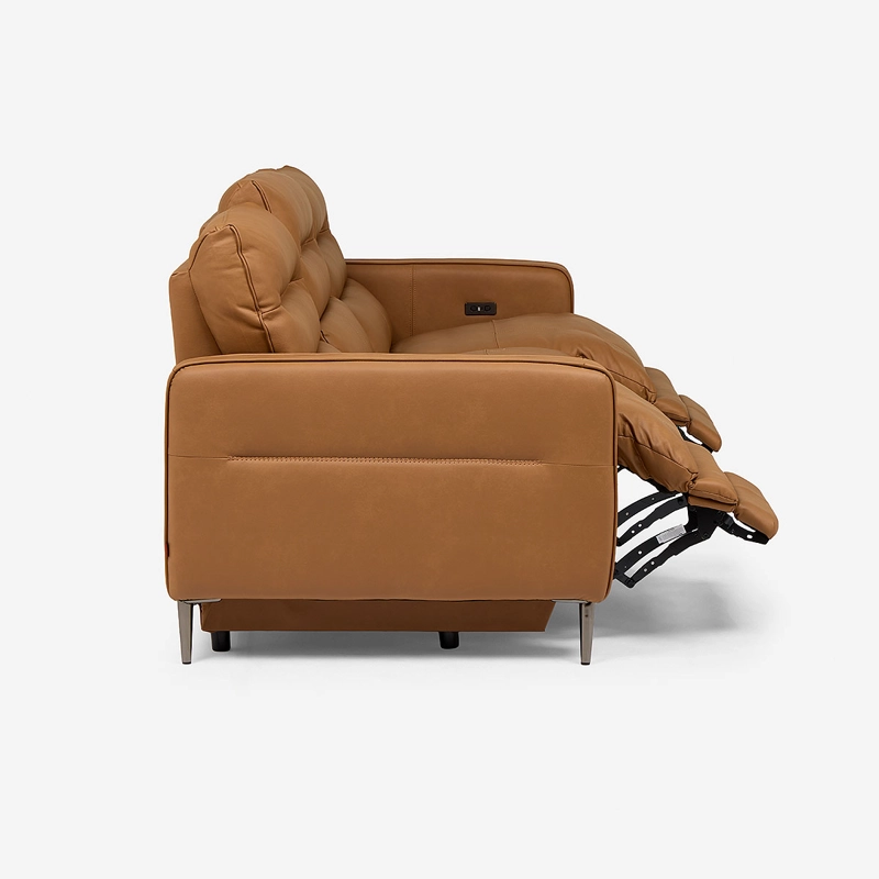 SOFA RECLINABLE MONTALVO 3 CUERPOS CUERO/PVC ELE CTRICO - 7