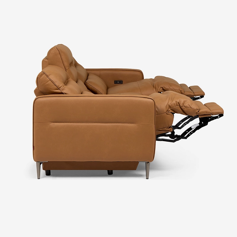 SOFA RECLINABLE MONTALVO 3 CUERPOS CUERO/PVC ELE CTRICO - 8