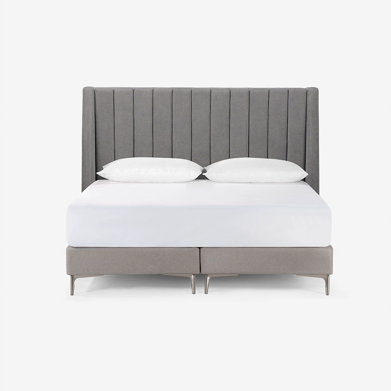 RESPALDO NEW BRICKELL TELA KING COLOR ACERO - 1