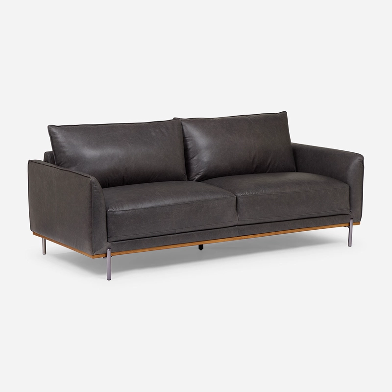 SOFA WESTWOOD 3 CUERPOS CUERO COLOR STONE - 1