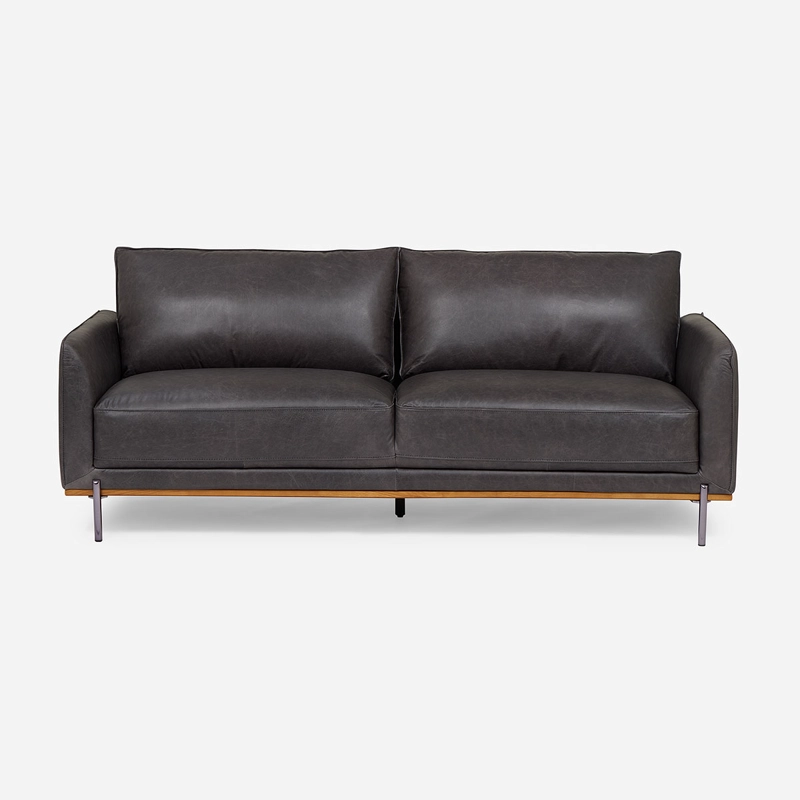 SOFA WESTWOOD 3 CUERPOS CUERO COLOR STONE - 2