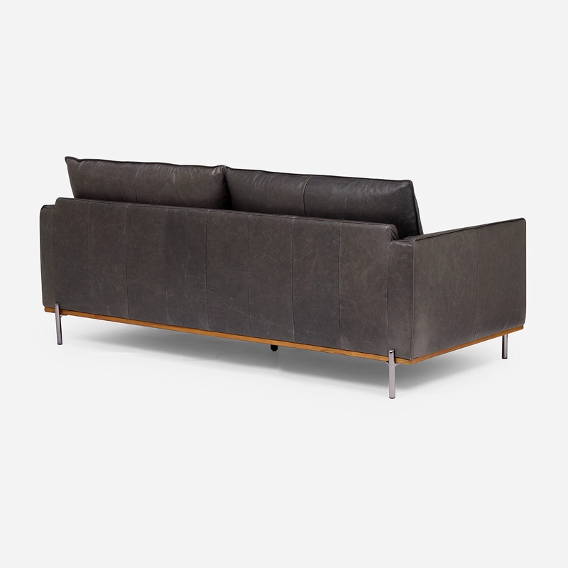 SOFA WESTWOOD 3 CUERPOS CUERO COLOR STONE - 4