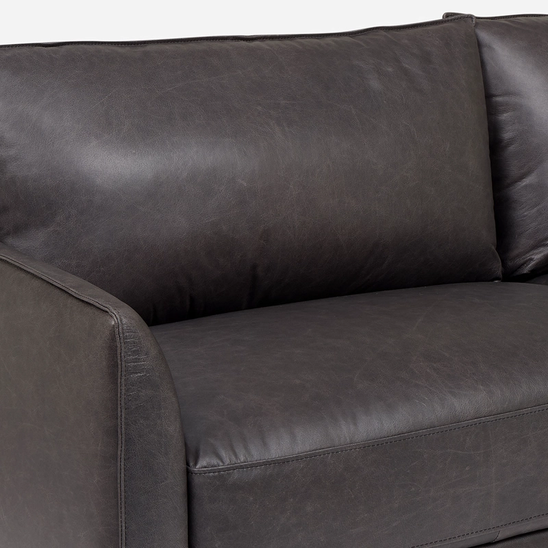 SOFA WESTWOOD 3 CUERPOS CUERO COLOR STONE - 5