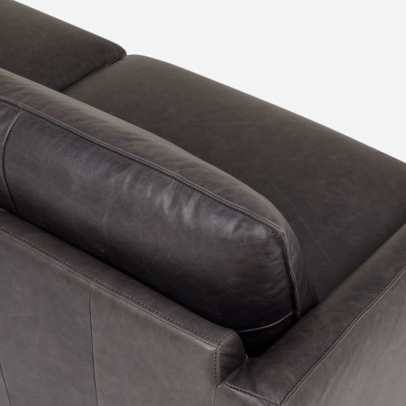 SOFA WESTWOOD 3 CUERPOS CUERO COLOR STONE - 7