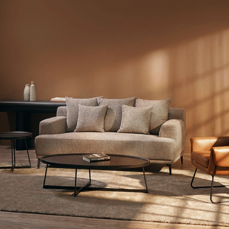 SOFA SOHO 2,5 CUERPOS TELA MARRON - 2