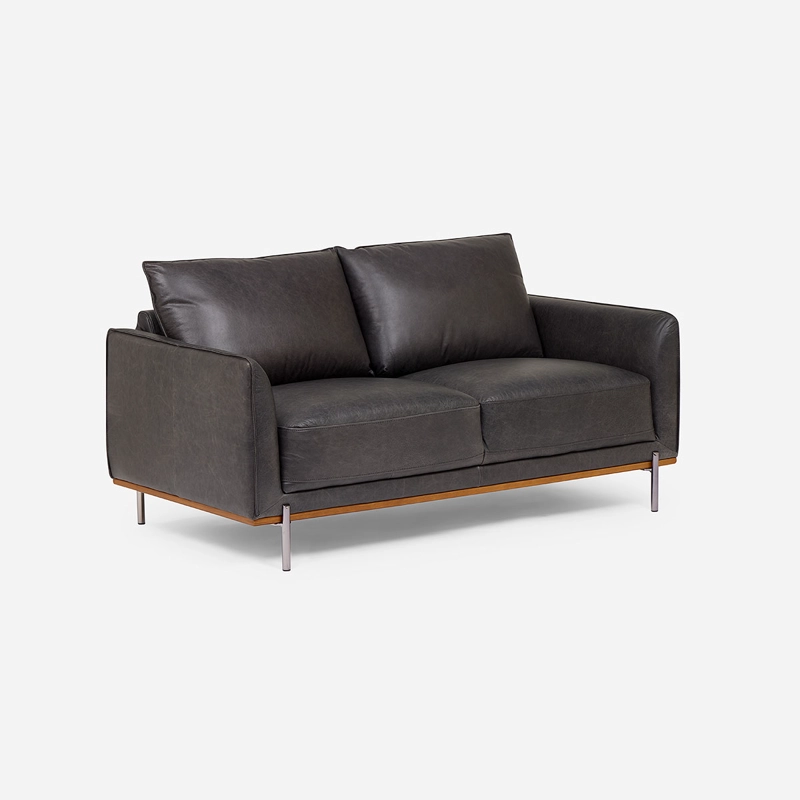 SOFA WESTWOOD 2 CUERPOS CUERO COLOR STONE - 1