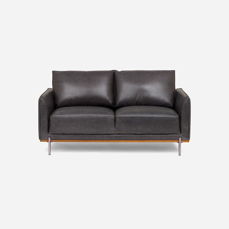 SOFA WESTWOOD 2 CUERPOS CUERO COLOR STONE - 2