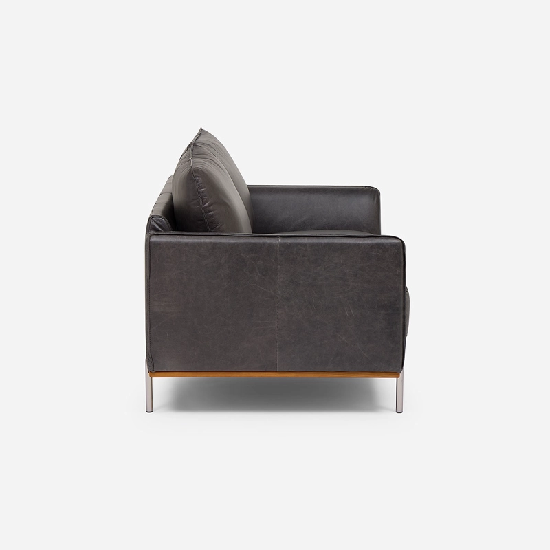 SOFA WESTWOOD 2 CUERPOS CUERO COLOR STONE - 3