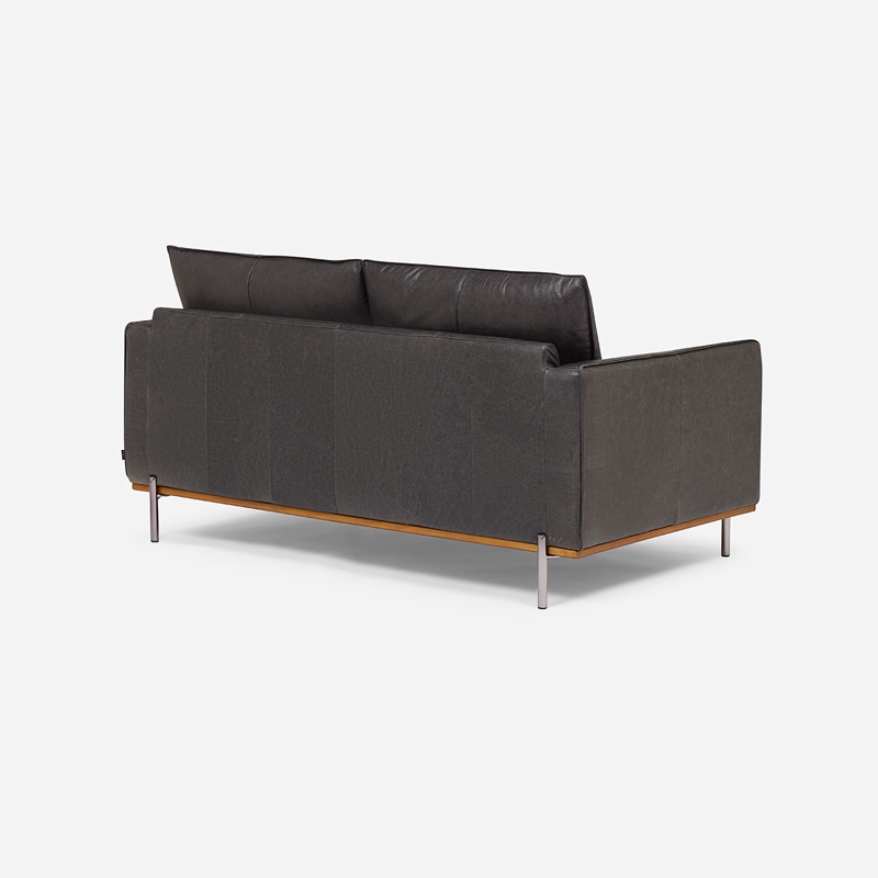 SOFA WESTWOOD 2 CUERPOS CUERO COLOR STONE - 4