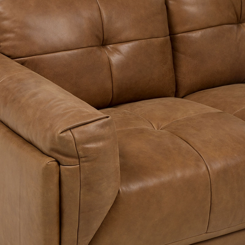 SOFA PLAT 2.5 CUERPOS CUERO TOSTADO - 6