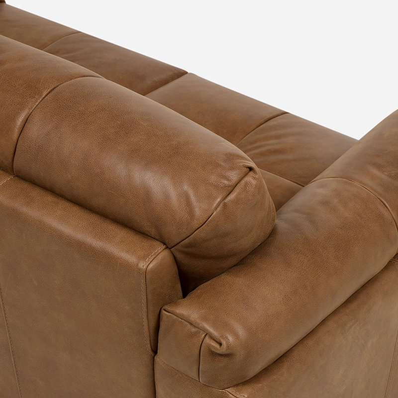 SOFA PLAT 2.5 CUERPOS CUERO TOSTADO - 8