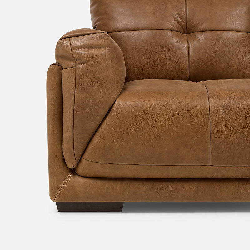 SOFA PLAT 2.5 CUERPOS CUERO TOSTADO - 9