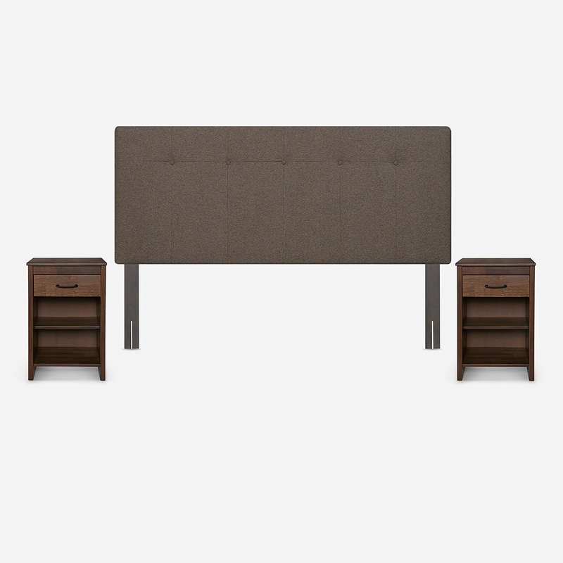 SET RESPALDO NEW BENNET 2 PLAZAS + VELADOR MAURICE - 2
