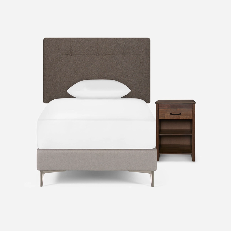 SET RESPALDO NEW BENNET 1.5 PLAZAS + VELADOR MAURICE - 1