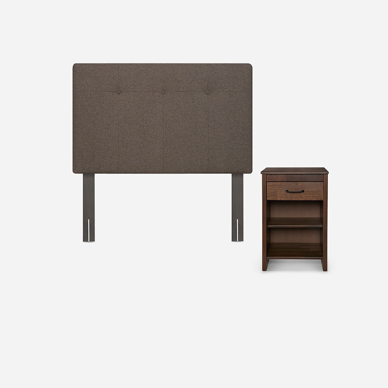 SET RESPALDO NEW BENNET 1.5 PLAZAS + VELADOR MAURICE - 2