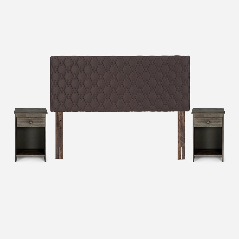 SET DE MUEBLES IVAR 2 PLAZAS CHOCOLATE - 2