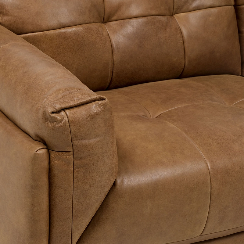 SOFA PLAT 3 CUERPOS CUERO TOSTADO - 6